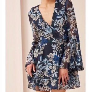 Keepsake Seasons Navy Botanical Floral Dress